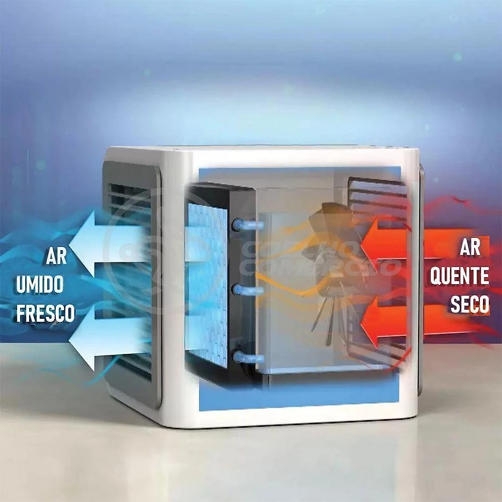 Mini Ar Condicionado Portátil Arctic Air Cooler com 3 Velocidades Ciclo Frio 110V
