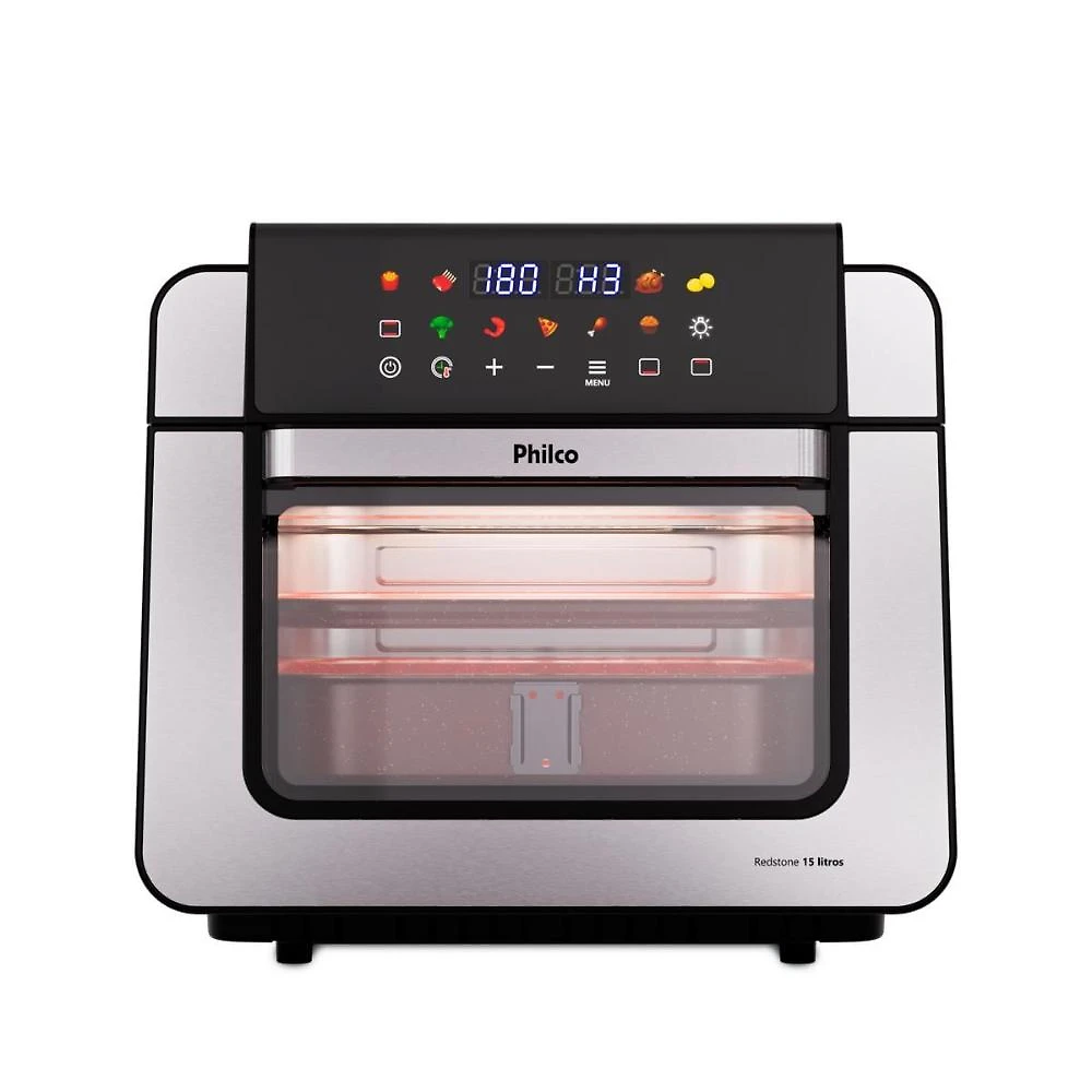 Air Fryer Oven Philco 15L Dupla Resistência 1800W PAF15B 220V