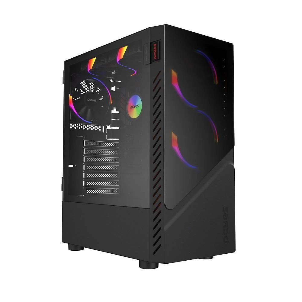 Gabinete Gamer Set Black Vulcan - Lateral Em Vidro -...