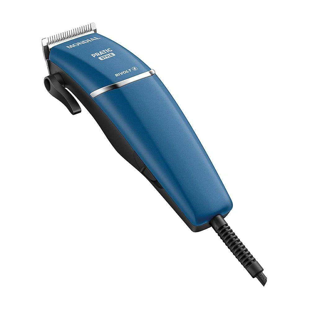 Cortador De Cabelos Pratic Style Mondial Azul 9w Cr-10-bi Bivolt