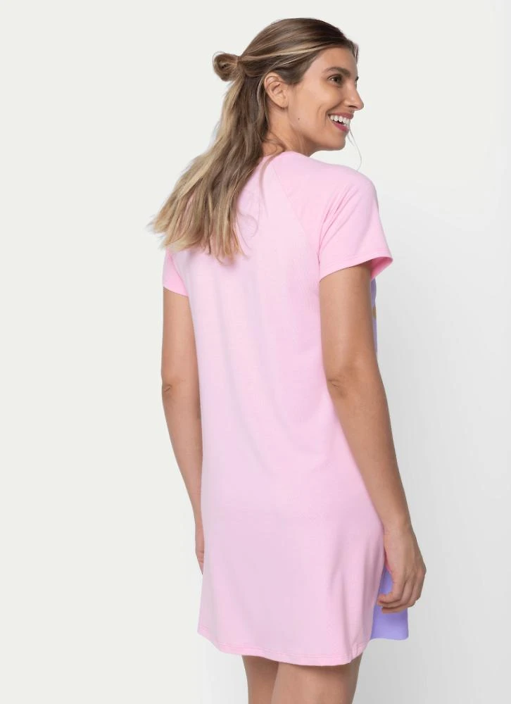 Camisola manga curta viscolycra feminina unicórnio diamante