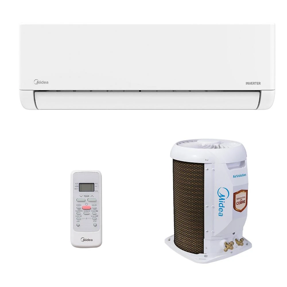 Ar-Condicionado Split Inverter 22000 BTUs Midea Airvolution Lite High Wall Só Frio 42EBVCA22M5/38TBVCA22M5 220V
