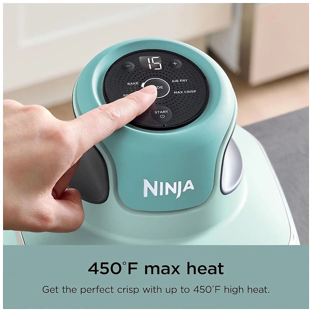 Air Fryer Ninja Crispi 4-em-1 Portátil com Potes de Vidro 3,8 L e 6 Xícaras (1,4 L) 232 °C Verde Menta