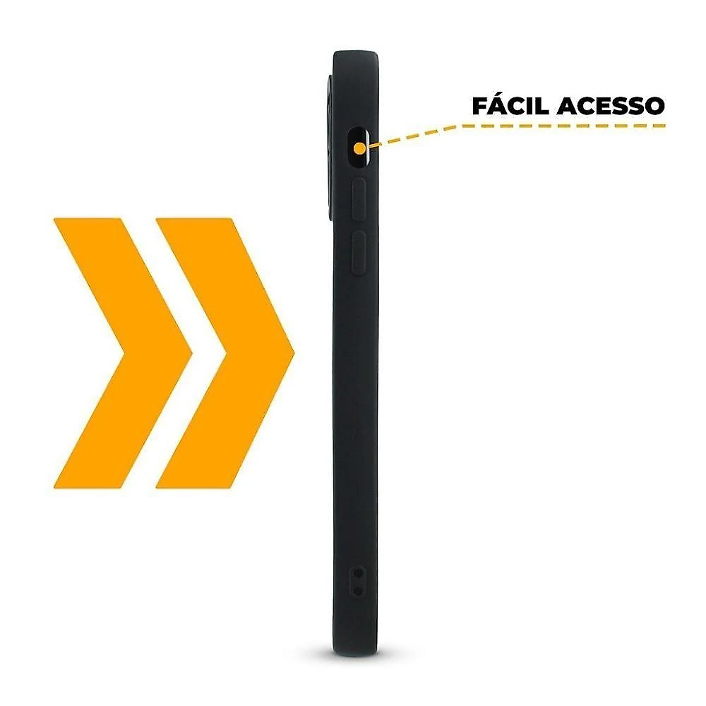 Capa Para Iphone 13 Pro - Preta - Silicon Cloud - Gshield