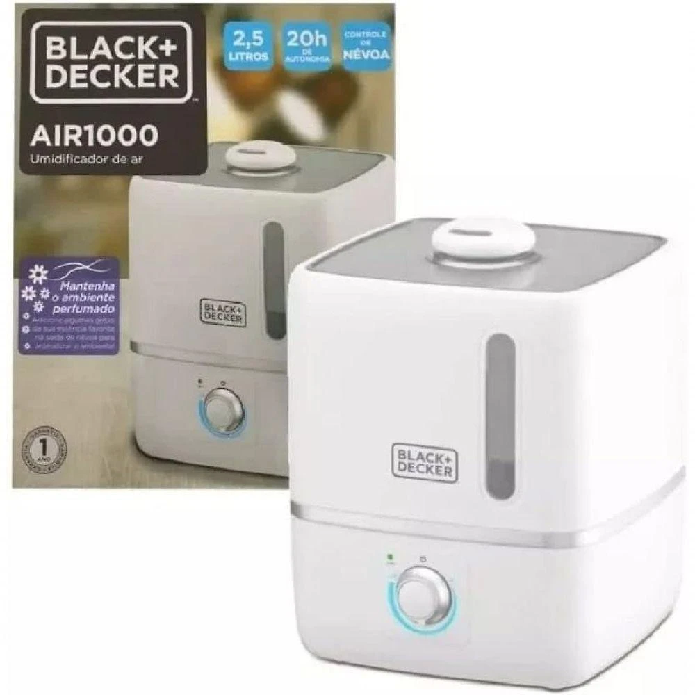 Miniatura Black Decker Umidificador De Ar Prático E Portátil, Com Capacidade De 2,5l, Modelo Air1000 Bivolt