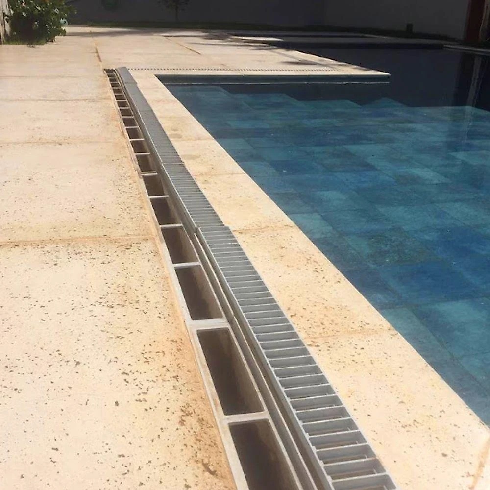 Kit 5 Ralo Grelha Linear Alumínio Escovado 15x100cm 500kg GDA webcontinental-7908405442919