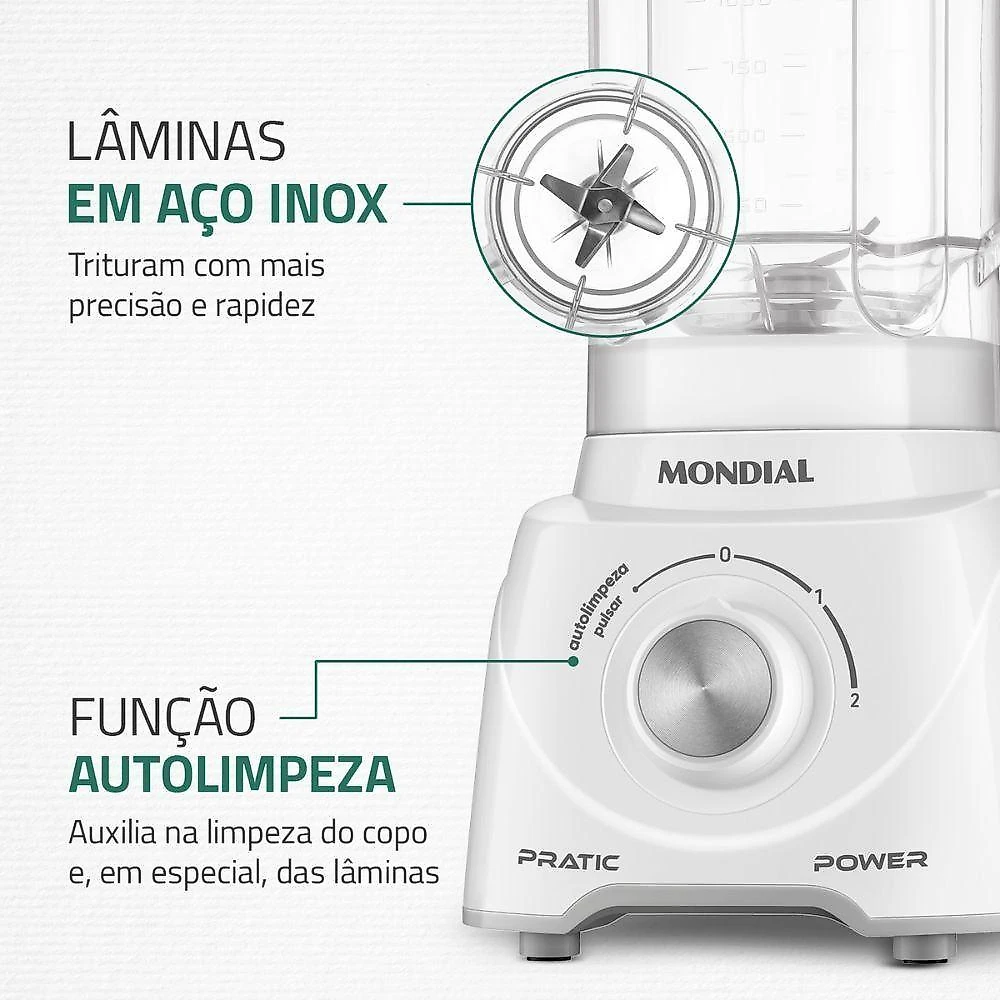 Liquidificador Mondial L-97-W Branco 110V