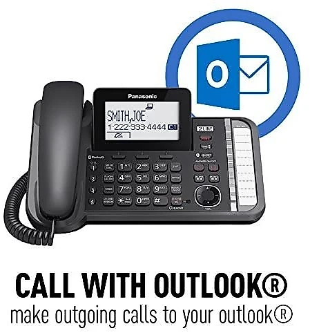 Panasonic Telefone sem Fio, c/ Bluetooth e secretária eletrônica, 3 unidades, preto.