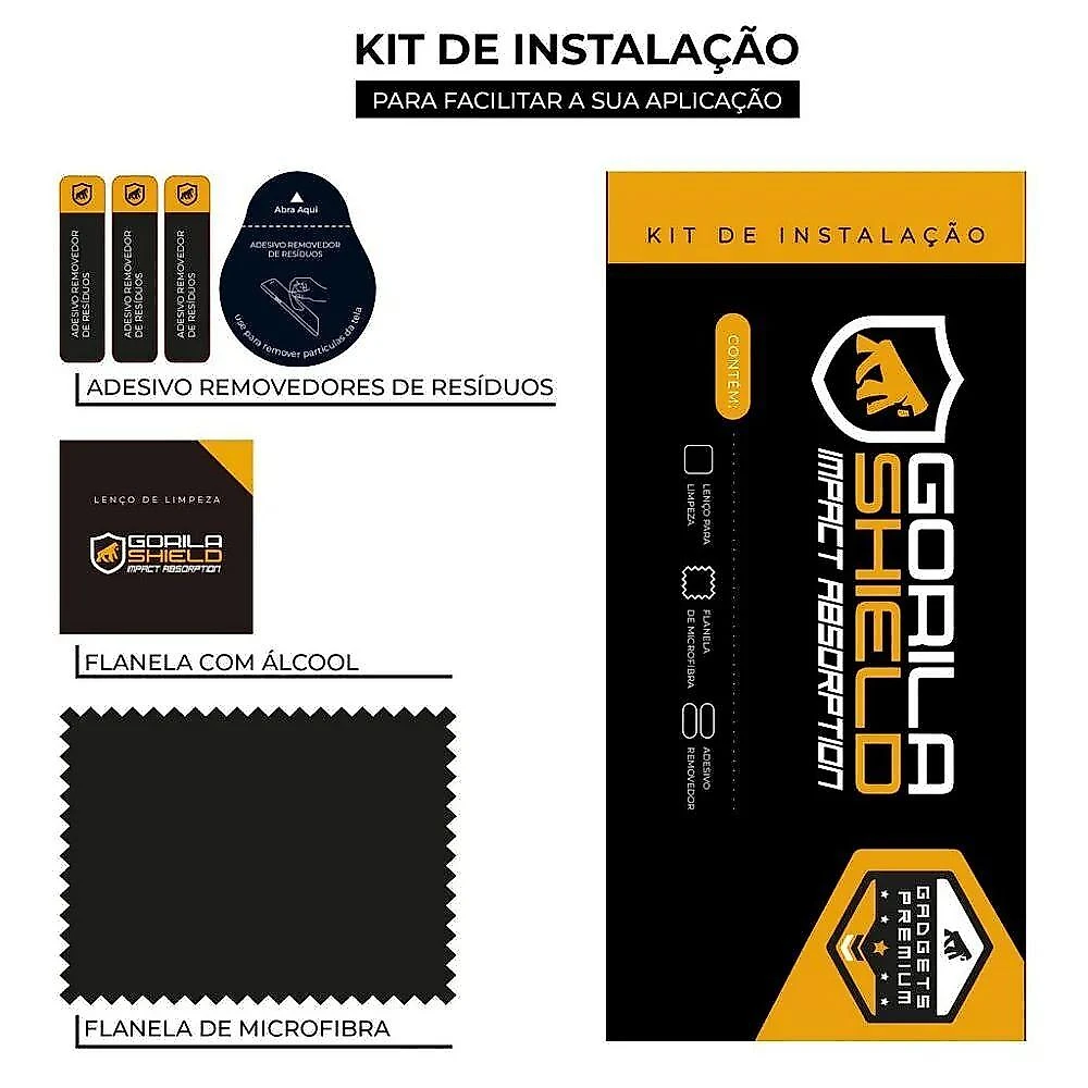 Kit Capa Magsafe Preta e Pelicula Dual Glass Preta para iPhone 13 Pro - Gshield