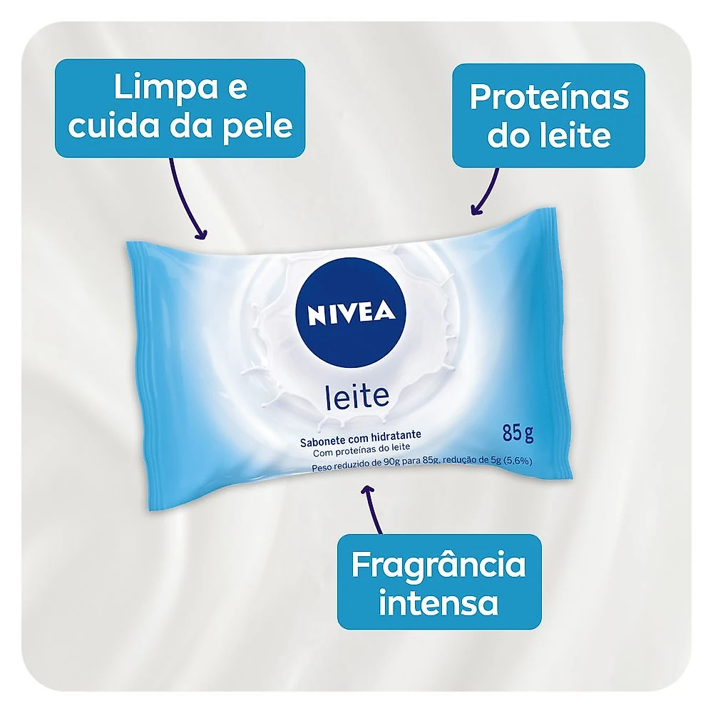 Miniatura Sabonete em Barra Nivea Leite 85g