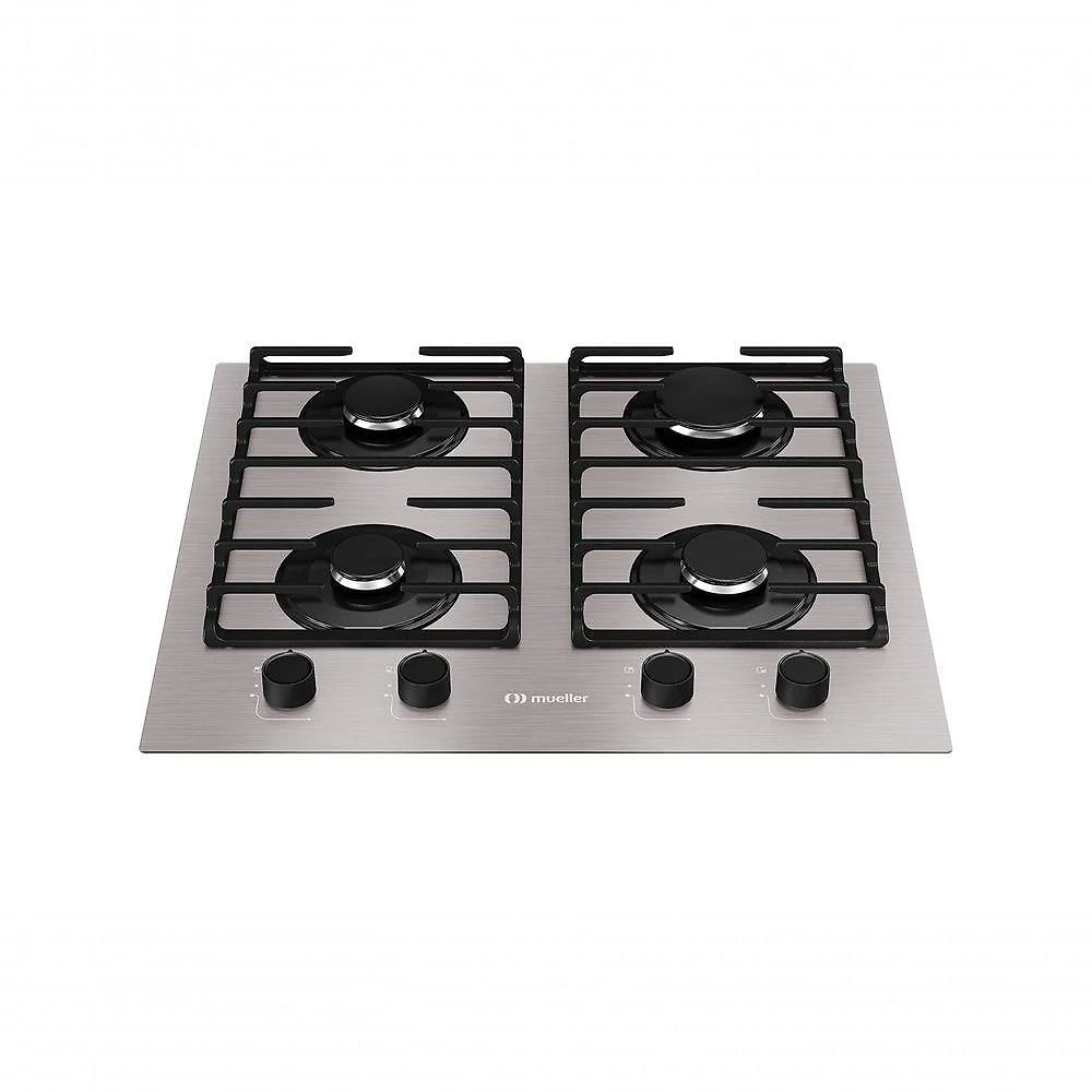 Fogão Cooktop 4 Bocas Ultra Chama MCG4BL Grade Dupla Mesa De Alumínio Mueller Bivolt