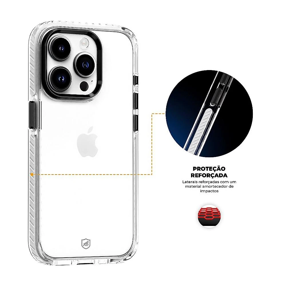 Kit Capa Urus Branca e Película Ultra Safe para iPhone 15 Pro - Gshield
