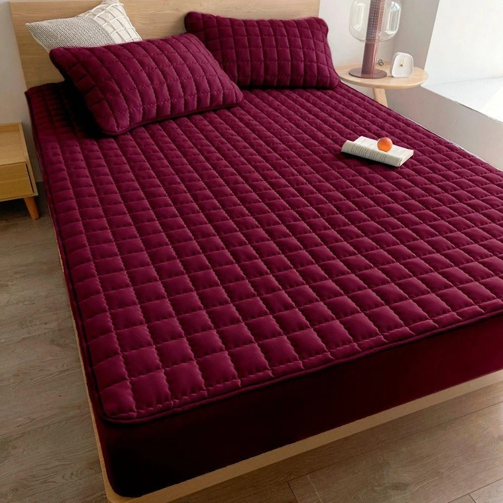 Protetor de Colchão Mini Berço 100% Impermeável Matelado Ultrassônico Vinho OEM