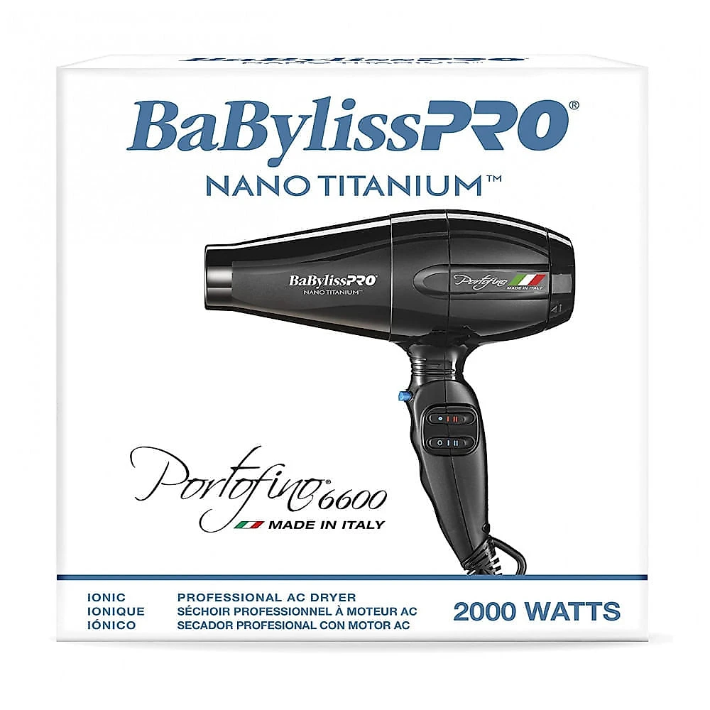 BaBylissPRO Nano Titanium Portofino Black