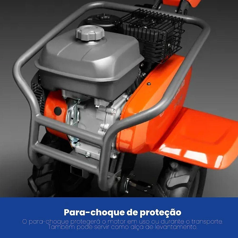 Motocultivador a Gasolina TF338 Preparo de Solo Profundidade Ajustavel Largura de Trabalho Laranja