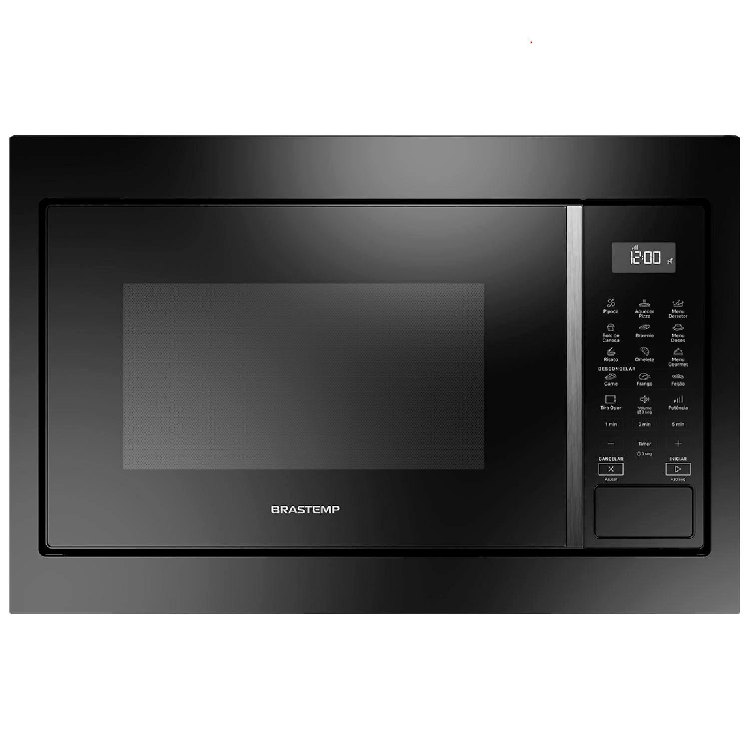 Micro-ondas Brastemp de Embutir com 18 Receitas Pré Programadas e Design Sofisticado Preto 32L BM146AE