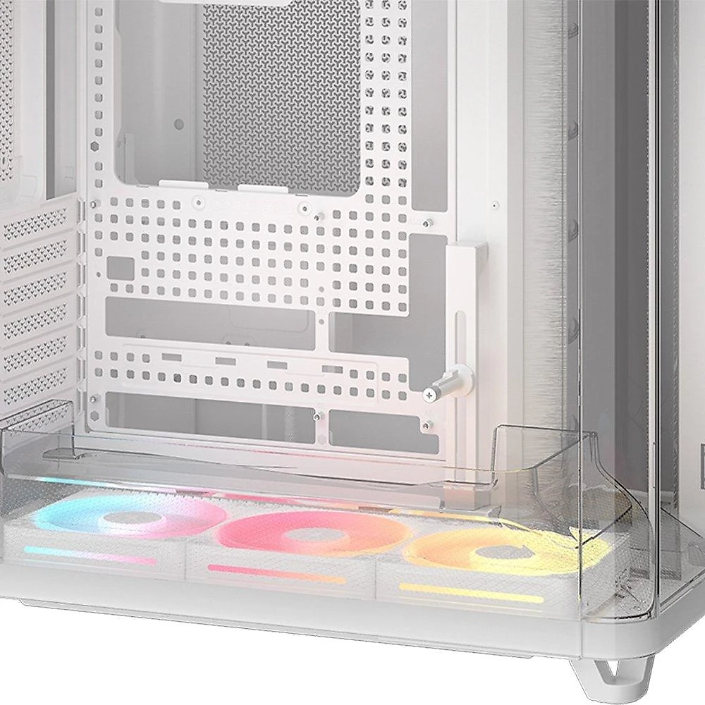 Gabinete Gamer Corsair AIR 5400, Mid-Tower, com 3 Fans LX-R iCUE LINK, Lateral em Vidro, Branco - CC-9011321-WW
