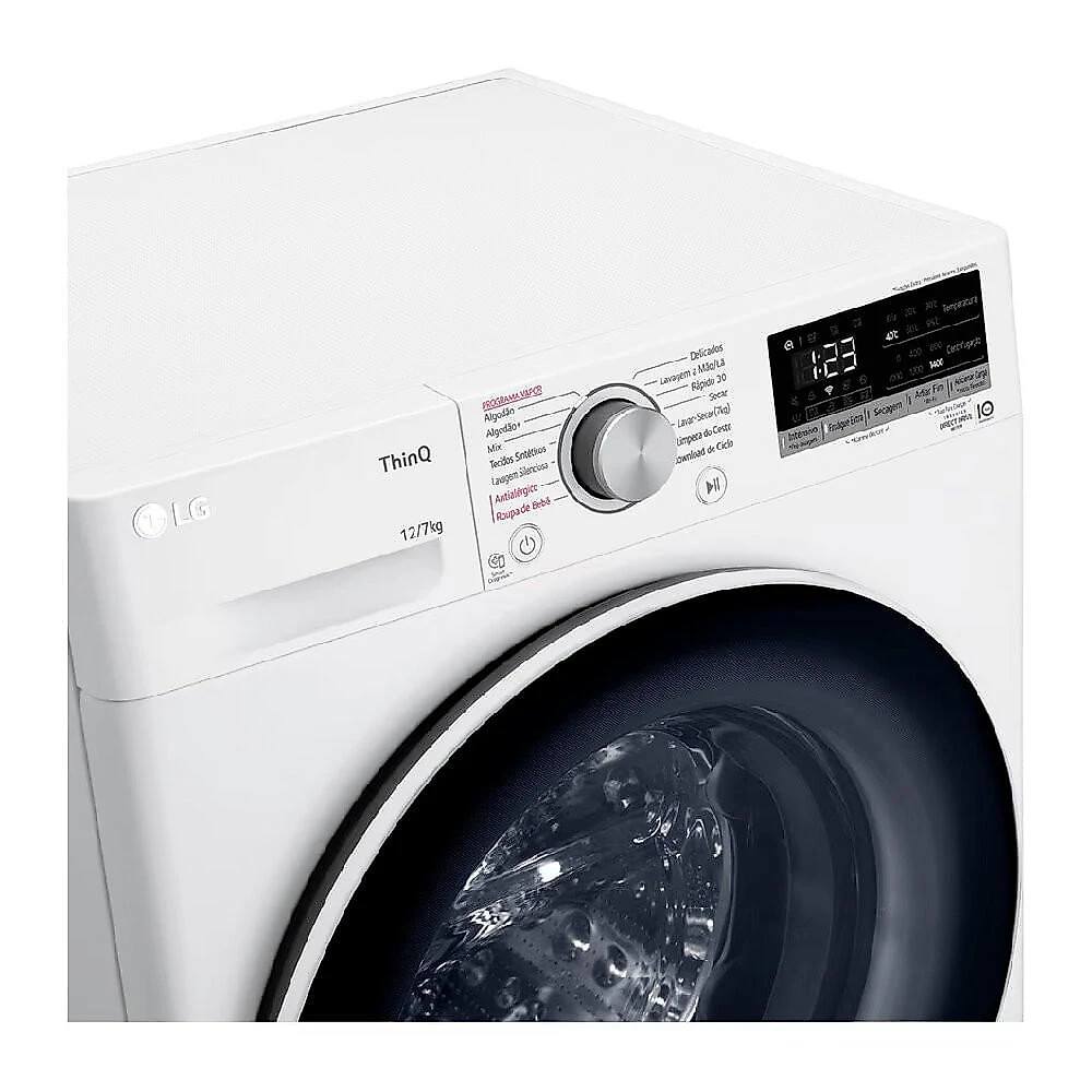 Lava e Seca LG Smart VC4 12 kg com Inteligência Artificial AIDD - CV5012WCA Branco - 110V