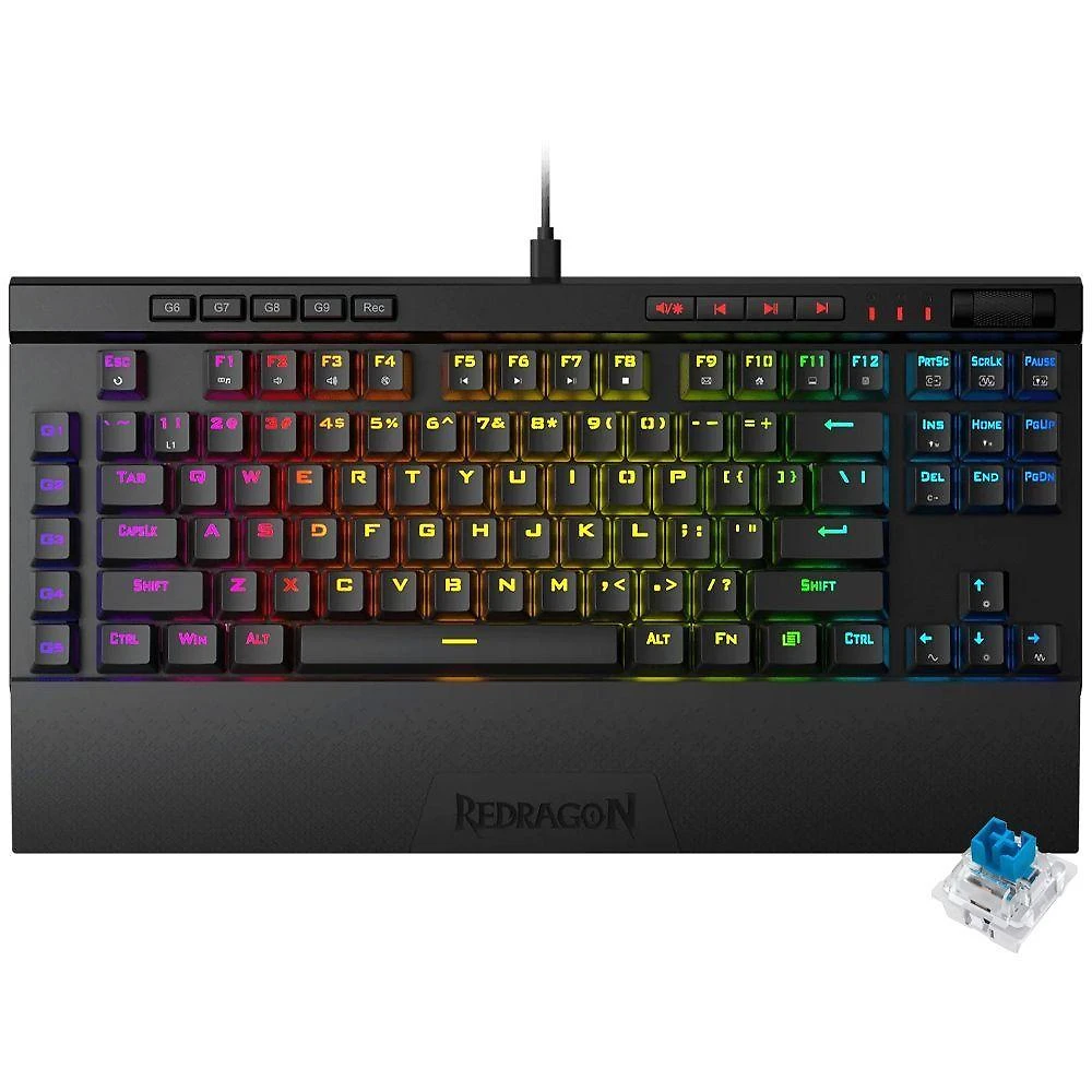 Teclado Gamer Mecânico Redragon K587RGB-PRO Magic-Wand Pro USB Preto