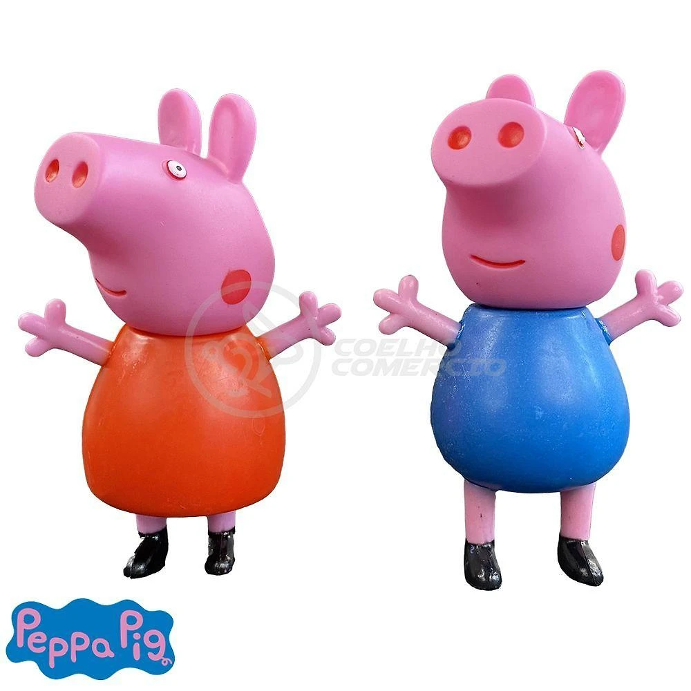 Kit 4 Bonecos Familia Peppa Pig