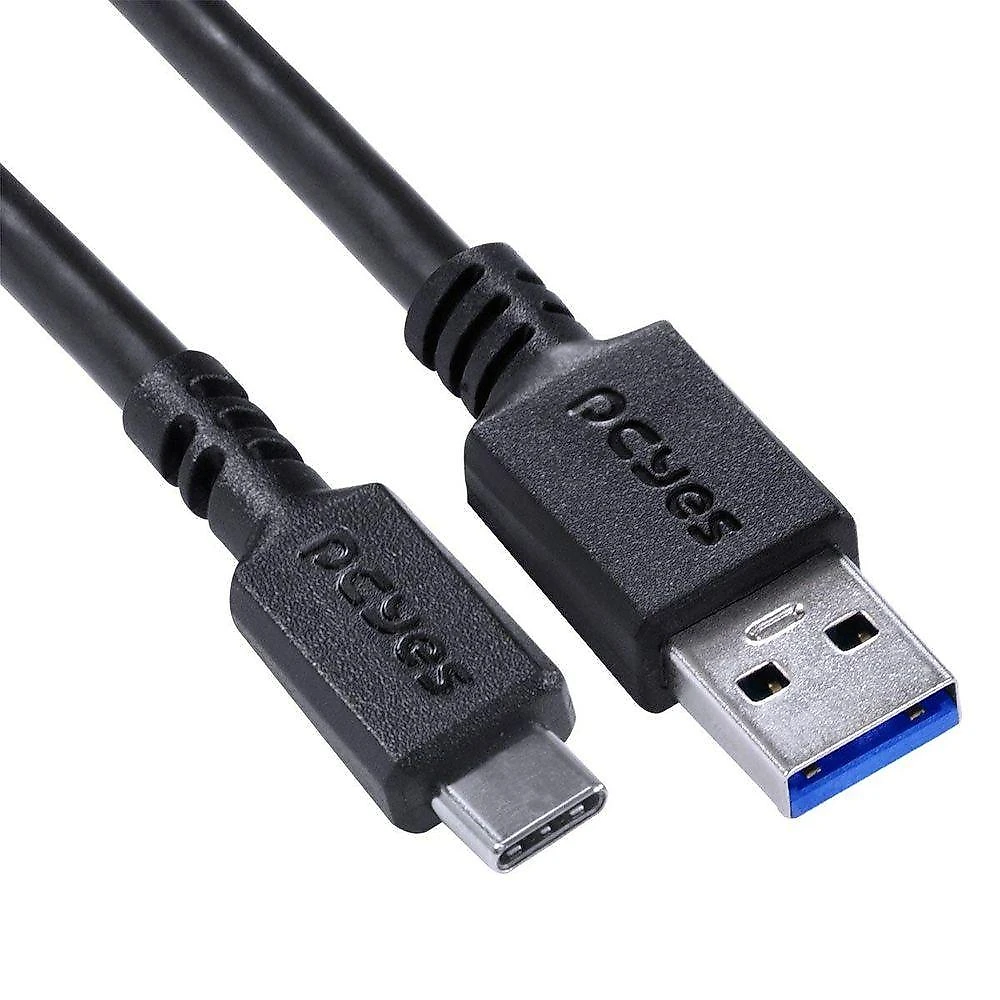 Cabo Usb Tipo C para Usb a 3.0 Pcyes P3UACP-1 para Celular 5Gbps 5V 3A 15W Preto 1 Metro