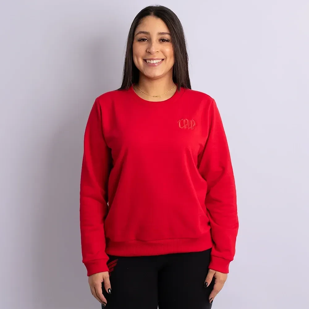 Moletom CAP Copas Feminino Vermelho