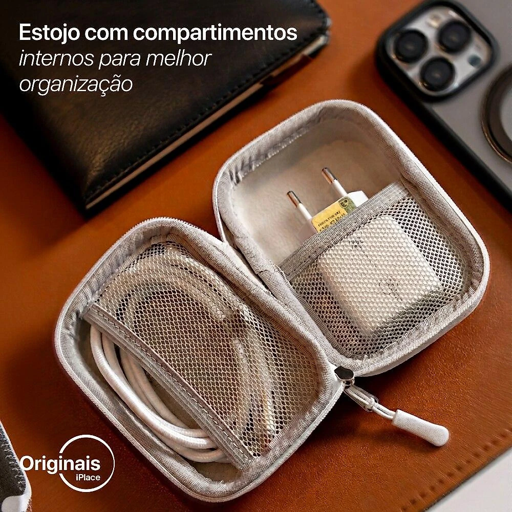 Kit de Viagem USB-C 30W Originais iPlace com Carregador e Cabo