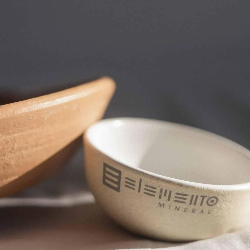 Bowl de cerâmica elemento mineral