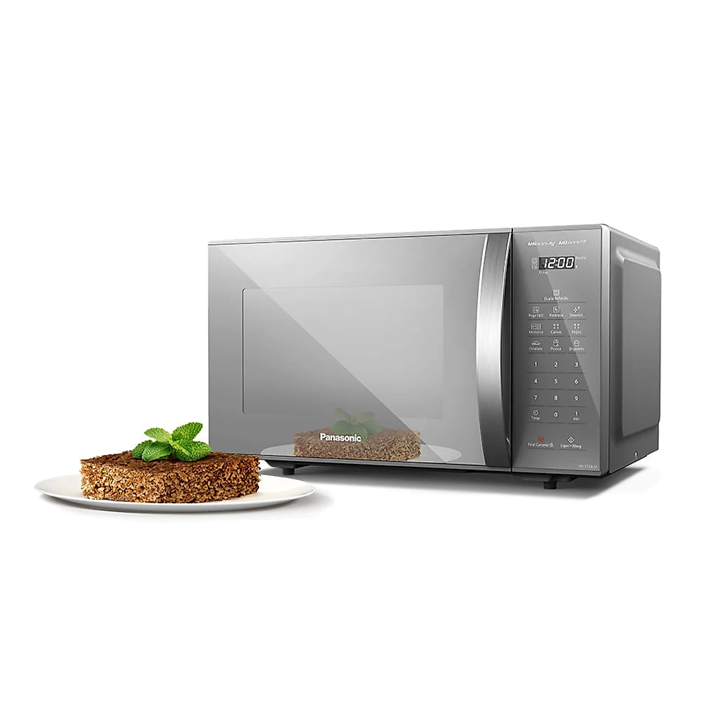 Microondas Panasonic Dupla Refeição 27L Prata - ST55LMRU 110v