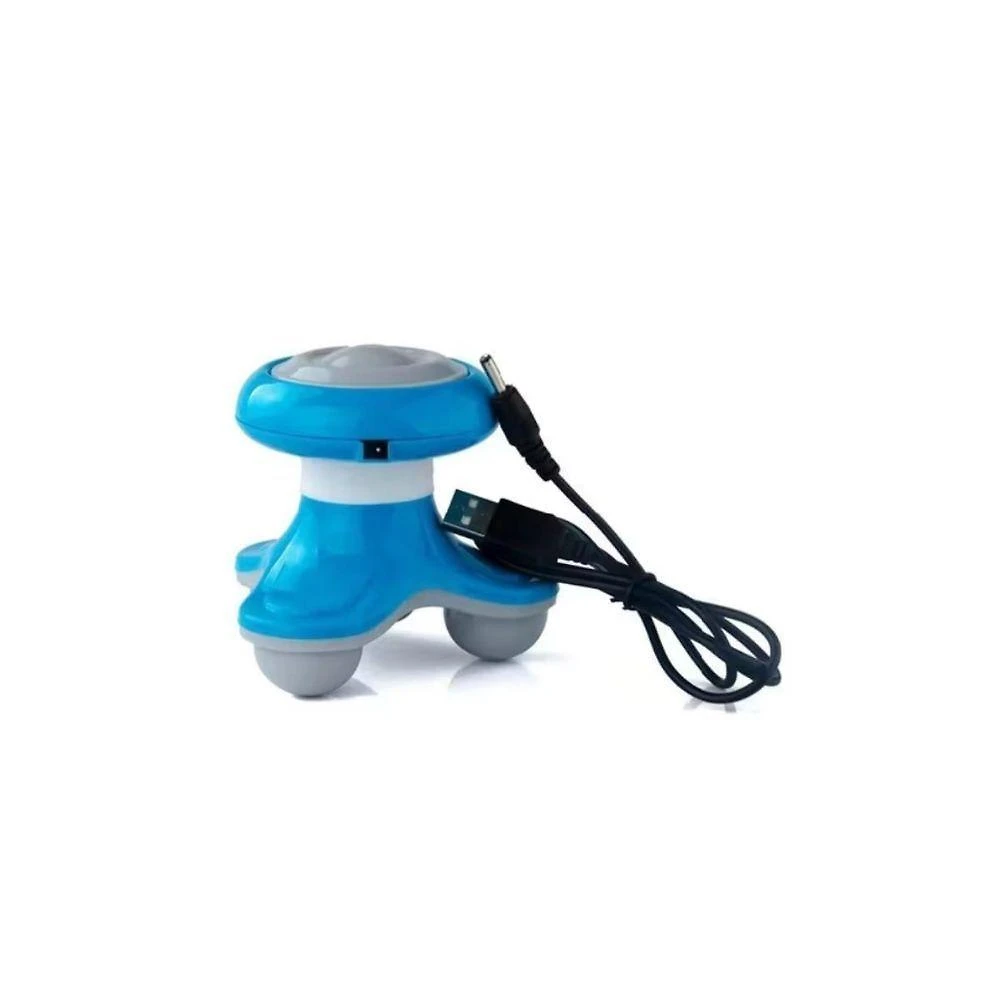 Mini Massageador Portátil Kz Utilidades Mimo Massager Azul com Cabo Usb e Uso Unissex