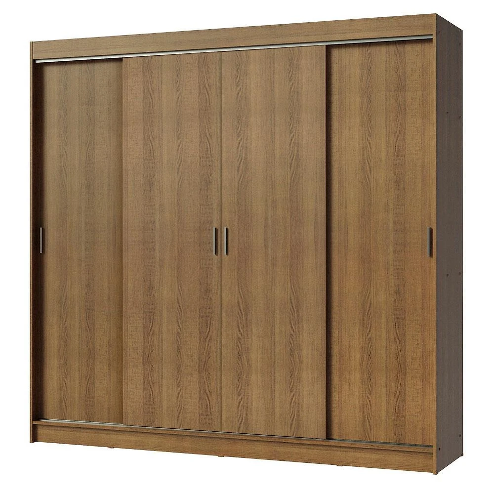 Guarda-roupa casal madesa austin 4 portas de correr 3 gavetas