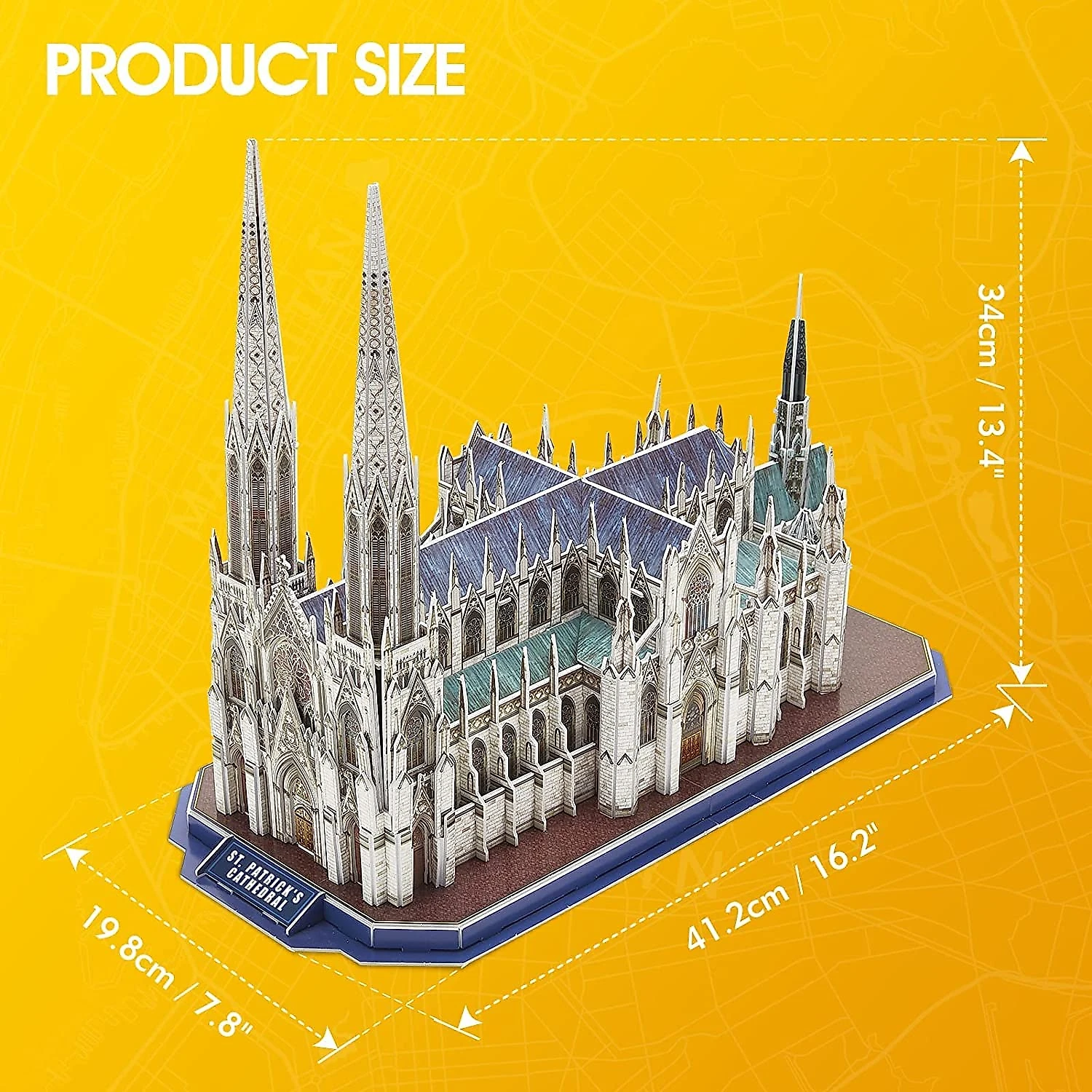CubicFun Quebra Cabeças 3D Arquitetura Catedral de São P atricío para Crianças e Adultos 117 Peças