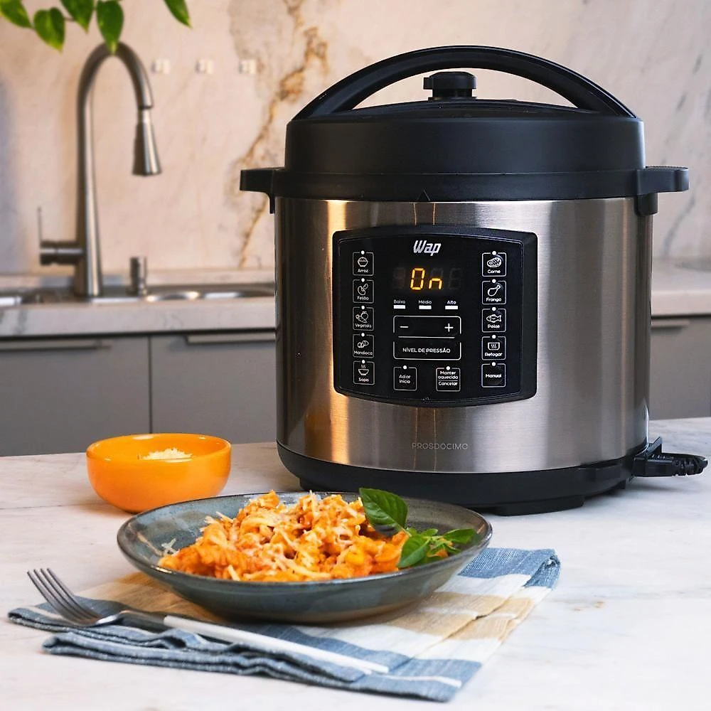 Panela de Pressão Elétrica de Pressão WAP WPPE1 6L 1000W Inox 220V