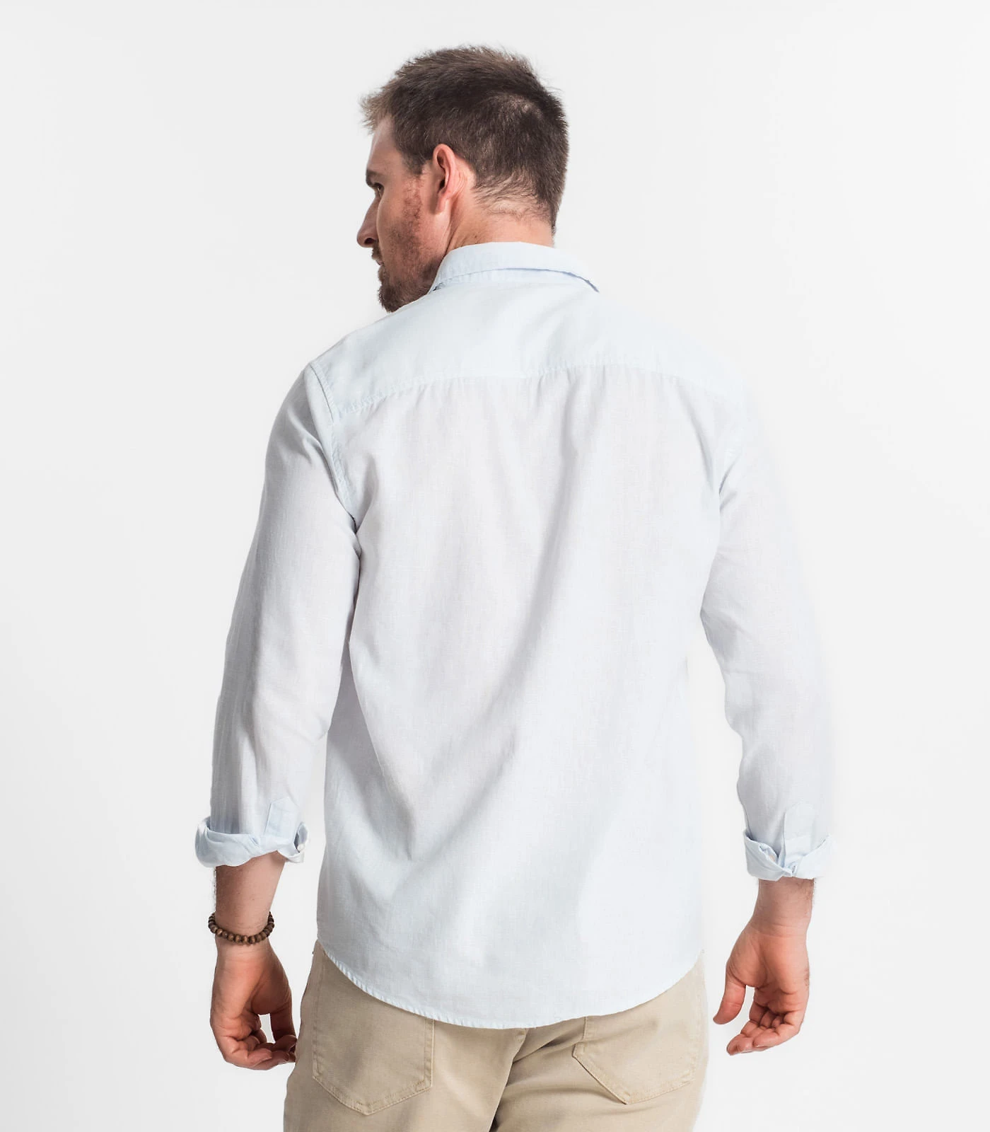 Miniatura Camisa Social Masculina Básica Com Bolso Select Azul G
