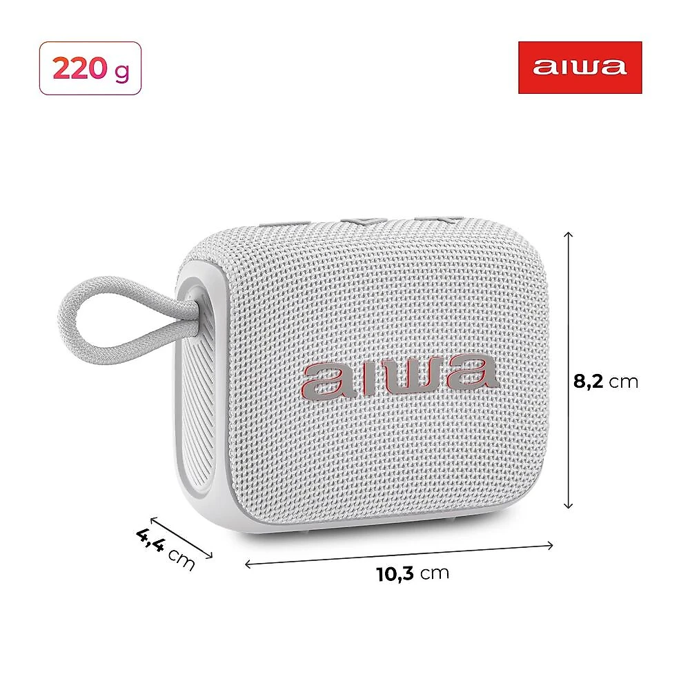 Caixa de Som Speaker AIWA AWS-SP-07-W 7W Bluetooth IPX6 BIVOLT