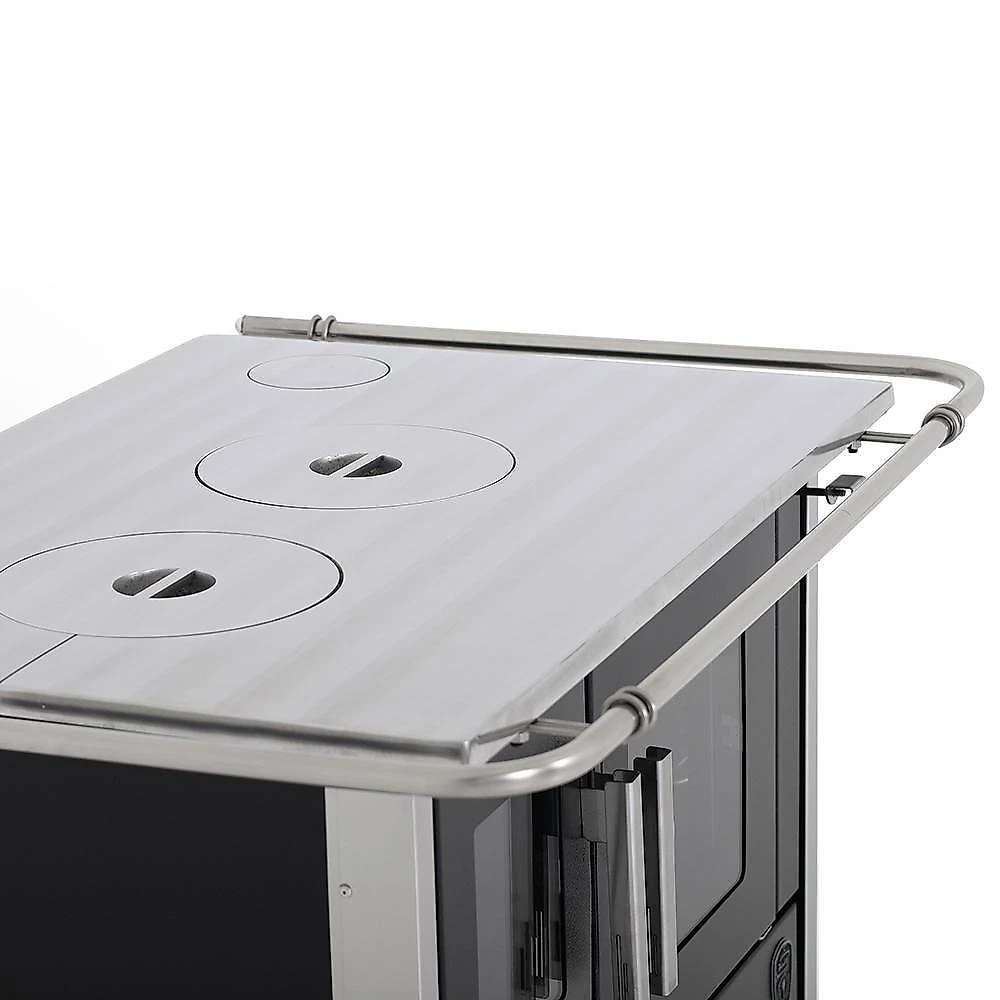 Fogão A Lenha Eclipse Direito Preto Chapa Aluminio N2