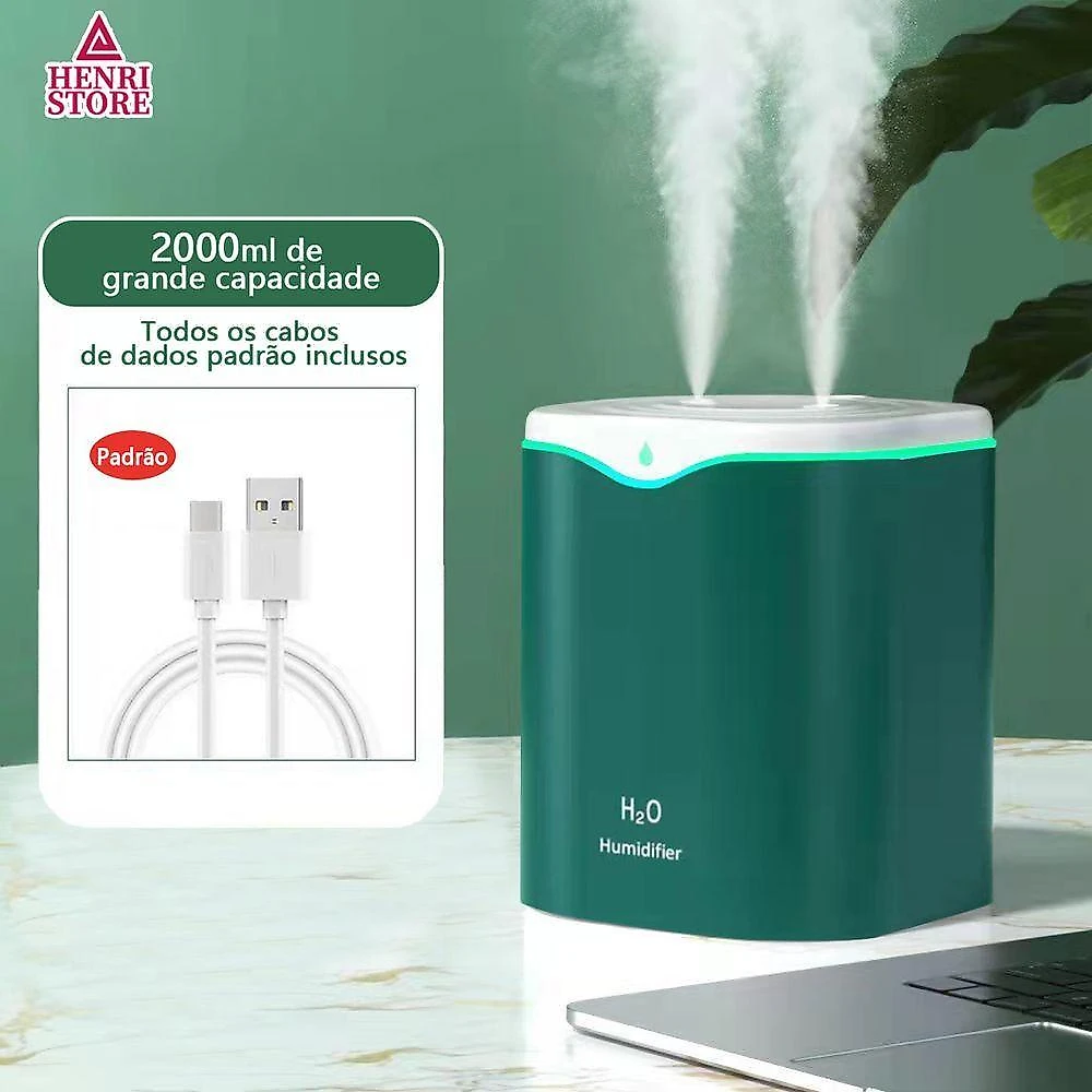 Umidificador de Ar USB Ultrassônico UM019-09 Tudo em Caixa Aromaterapia LED USB