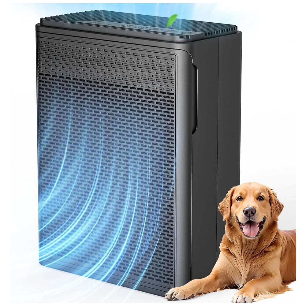 Purificador de Ar YARIKI para Casa com Animais de Estimação, Filtro HEPA H13 com Pré-Filtro Lavável, YARIKI