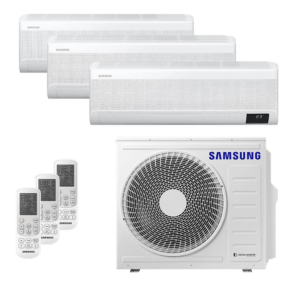 Ar Condicionado Multisplit Tri 27000 Btu(3x9000) Quente/frio - Inverter - Samsung - 220v - Aj025anapkh / Aj080axj4kh