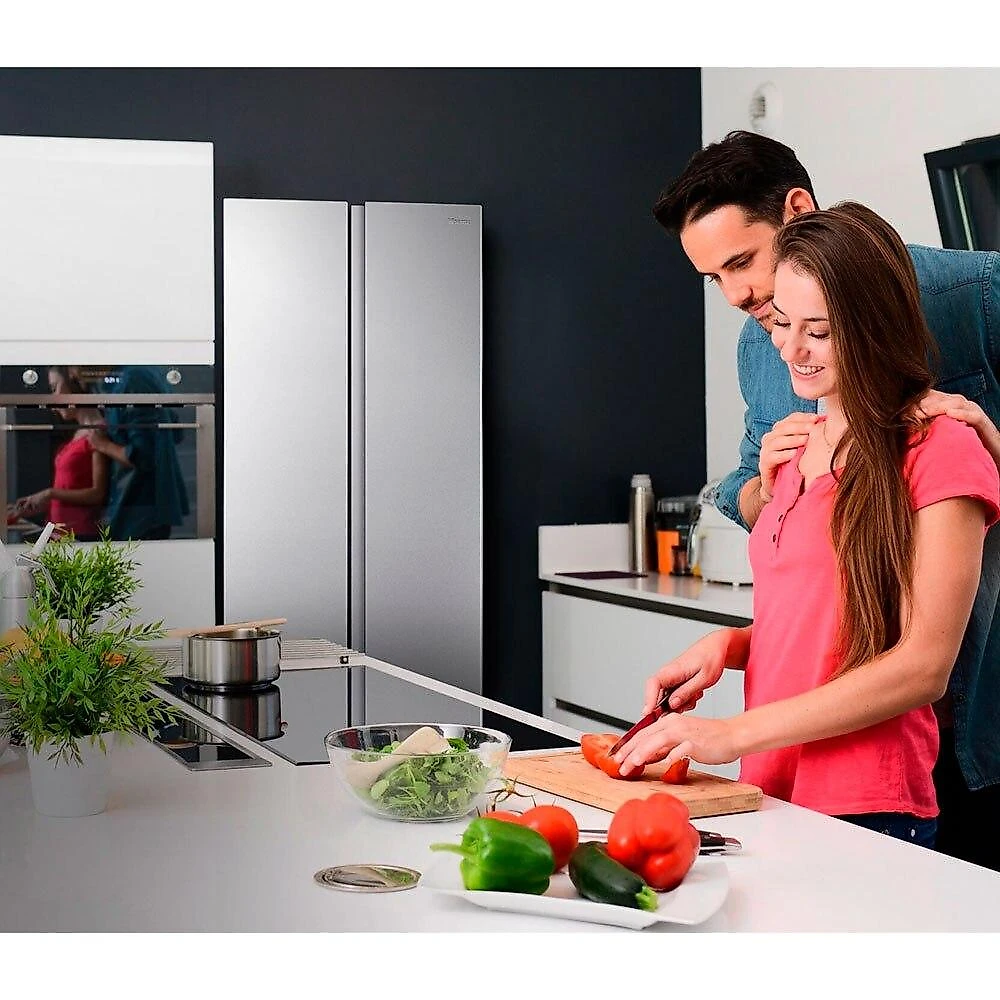 Geladeira Hisense Inverter Side by Side RS3P428, 441 Litros, Inox - 220 Volts