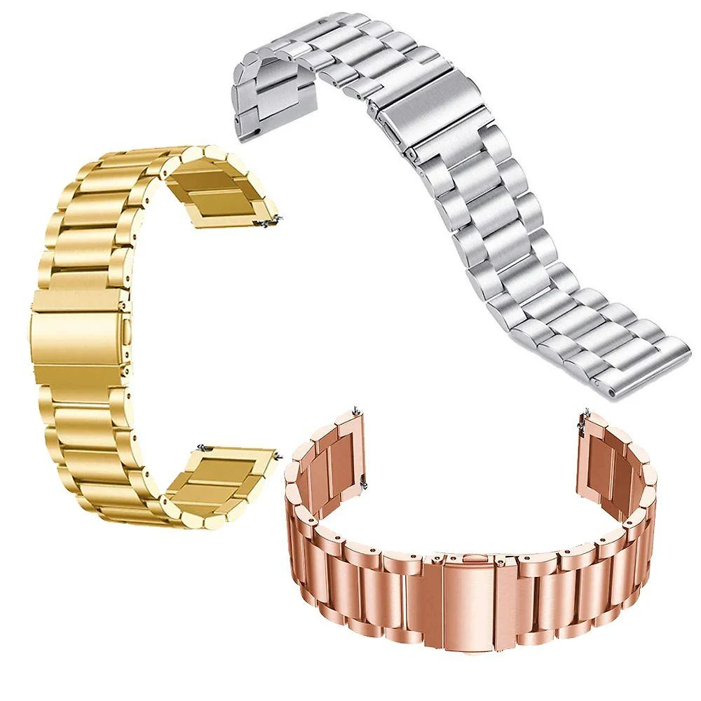Kit 3 Pulseiras Smartwatch Inox Relogio Inteligente 3 Elos