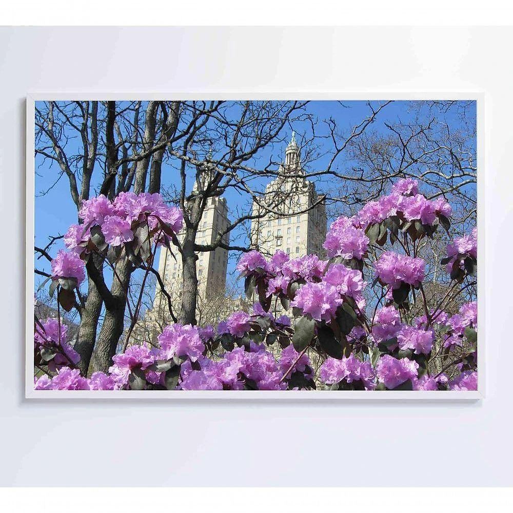 Quadro Flores Central Park 120x80 Cm Tecido Canvas