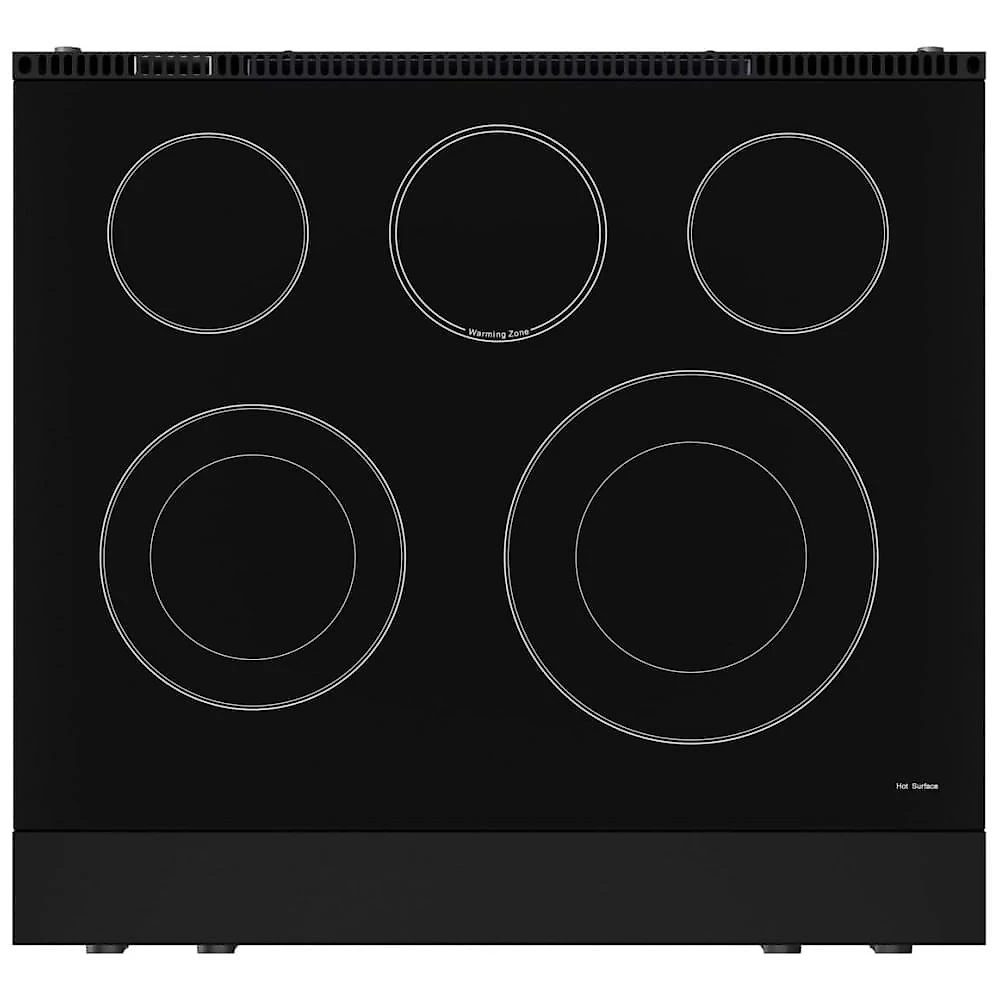 Fogão elétrico profissional 76cm Thor Kitchen Gordon Ramsay preto mesa vitrocerâmica painel touch basculante convecção 129L 220V
