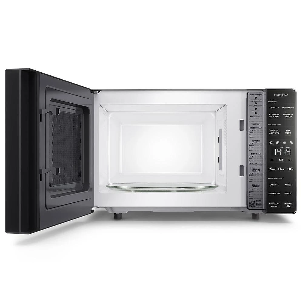 Micro-ondas electrolux efficient 23l me23s função manter aquecido prata