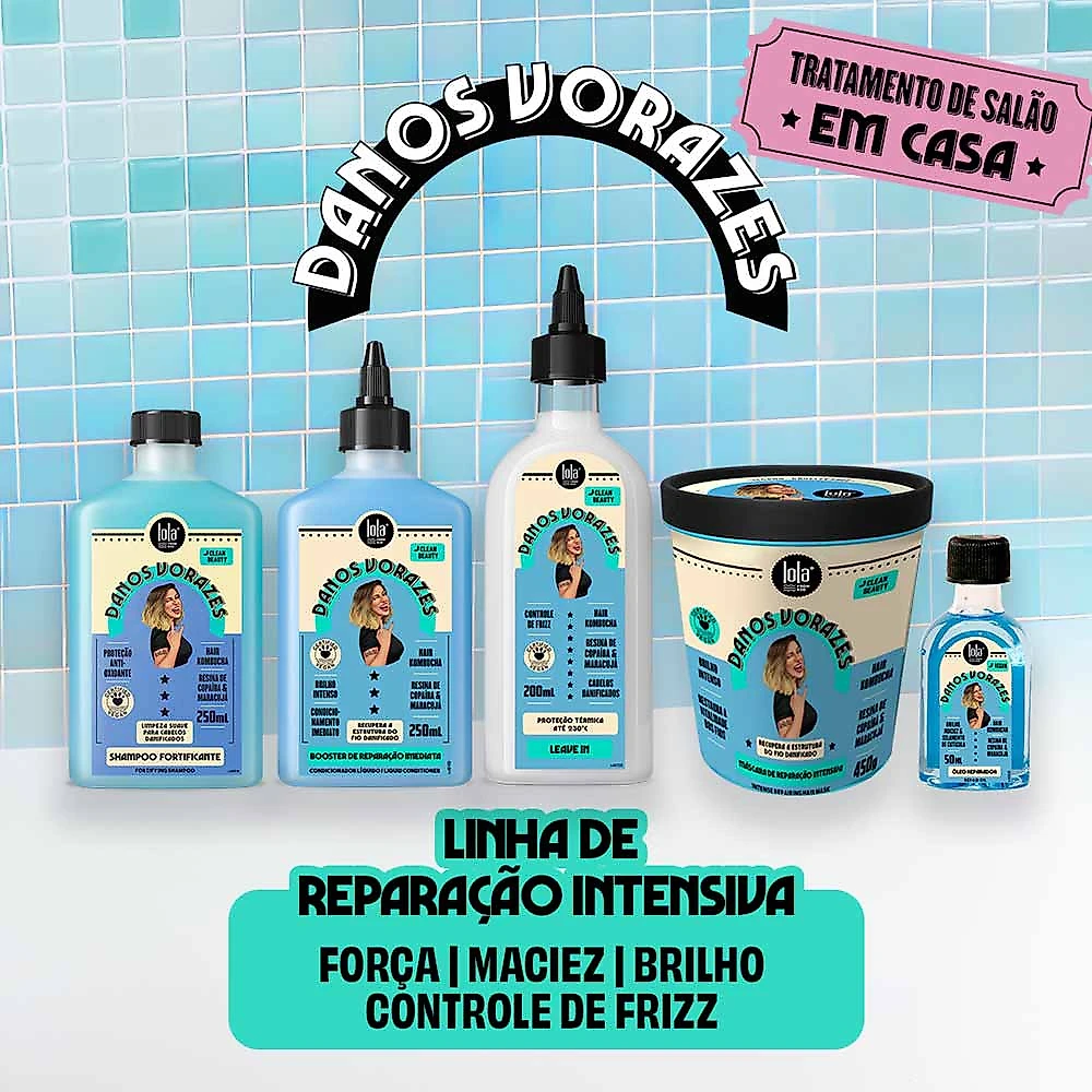 Kit Lola From Rio Danos Vorazes - Shampoo + Condicionador + Leave In Kit