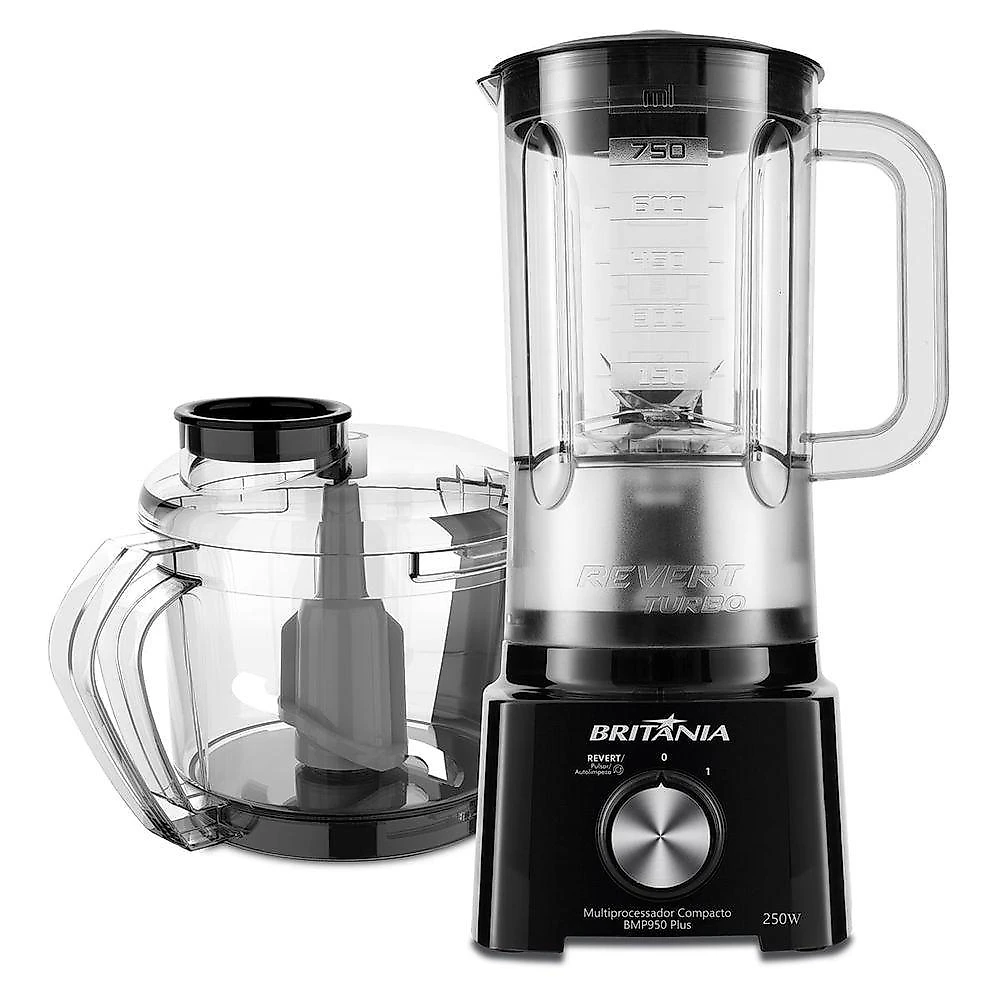 Multiprocessador Britânia BMP950 Plus 2 em 1 300W Preto 110V
