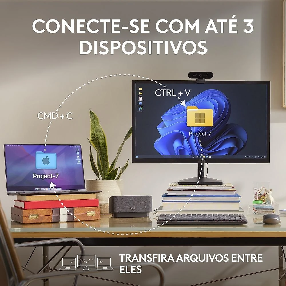 Mouse sem fio Logitech MX Anywhere 3S  - Rosa