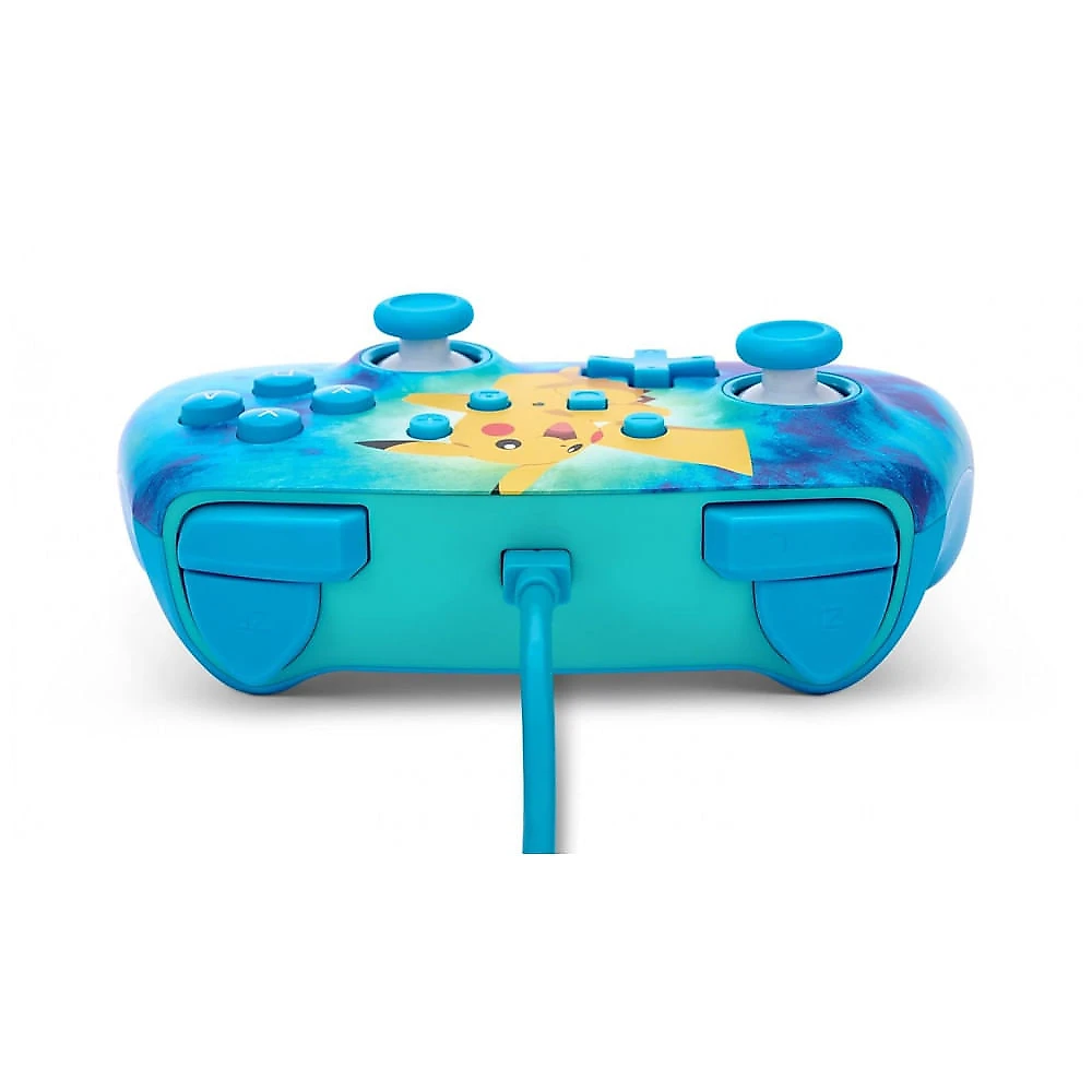 Controle PowerA Enhanced com fio para Nintendo Switch e Switch 2 Pikachu Tie Dye com botões avançados mapeáveis