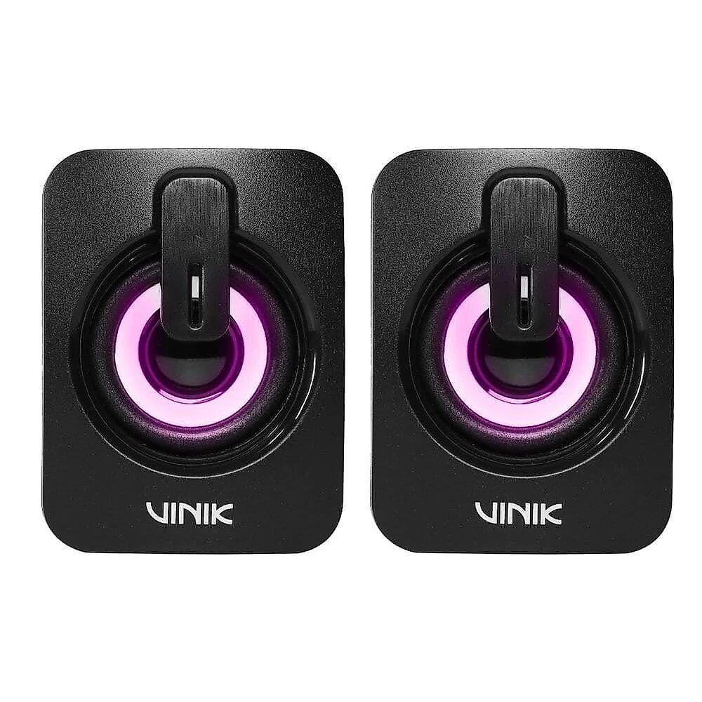 Caixa de Som Gamer Vinik Galaxy VSPKG6WGL 6W RMS 2.0 P2 3,5mm Iluminacao LED RGB Rainbow