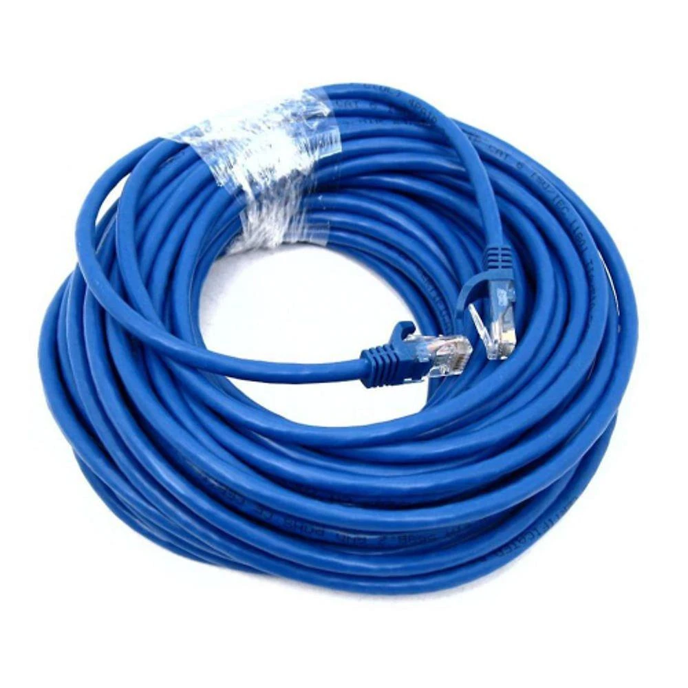 Miniatura Cabo De Rede 40 Metros Ethernet Lan Rj45 Cftv Azul 30M